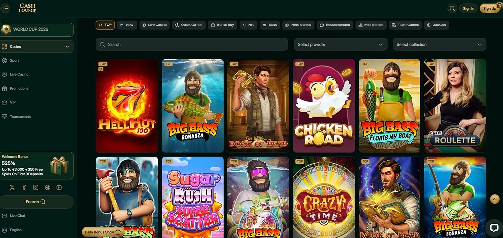 CashLounge Casino Games